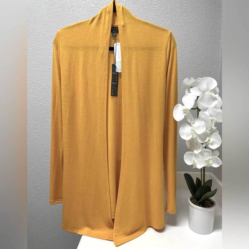 Mix by 41 Hawthorn Mustard Longsleeve Knit Cardigan NWT
